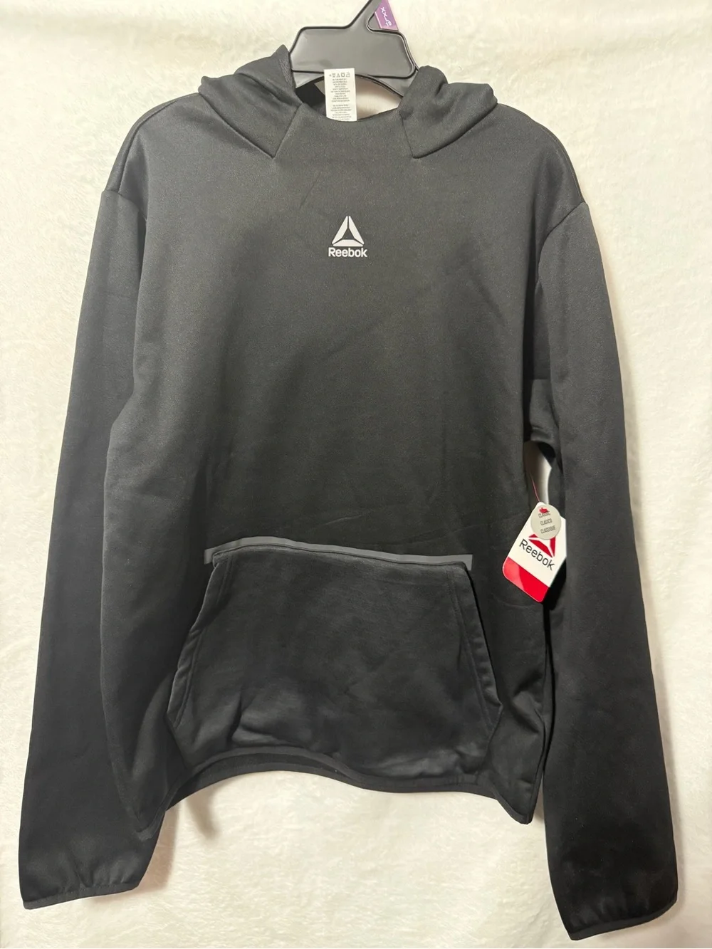 Reebok Black Hoodie with Small Chest Logo